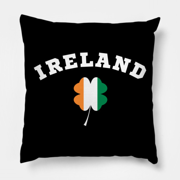 Ireland Shamrock in Irish Flag Pillow by Creatifly Graphic Tees