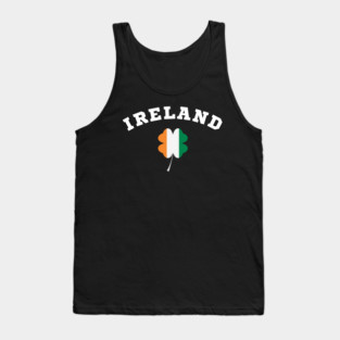 Ireland Shamrock in Irish Flag Tank Top