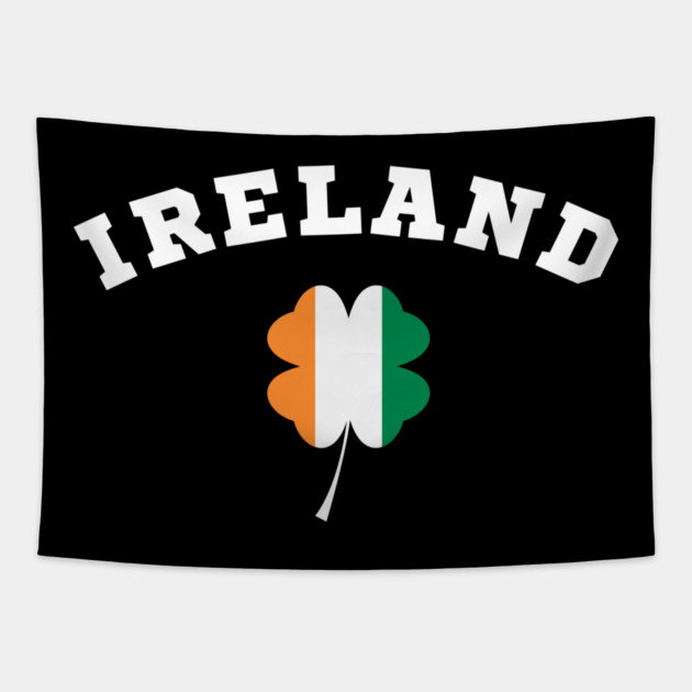 Ireland Shamrock in Irish Flag Tapestry by Creatifly Graphic Tees