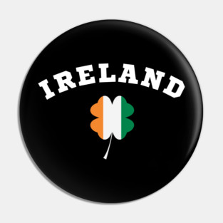 Ireland Shamrock in Irish Flag Pin