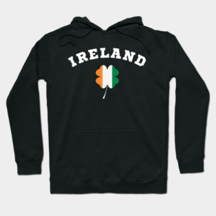 Ireland Shamrock in Irish Flag Hoodie