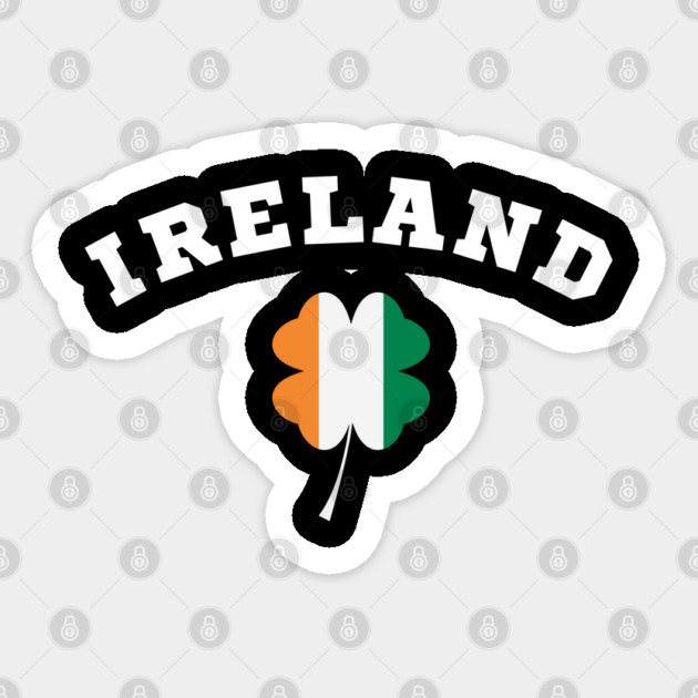 Ireland Shamrock in Irish Flag Sticker by Creatifly Graphic Tees