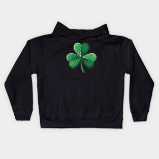 Vintage Shamrock Clover Leaf Lucky Charm Kids Hoodie