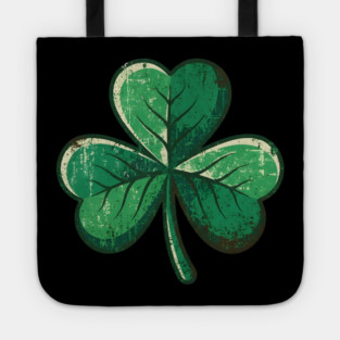 Vintage Shamrock Clover Leaf Lucky Charm Tote