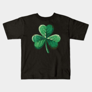 Vintage Shamrock Clover Leaf Lucky Charm Kids T-Shirt