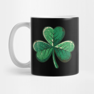 Vintage Shamrock Clover Leaf Lucky Charm Mug