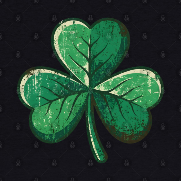 Vintage Shamrock Clover Leaf Lucky Charm by Creatifly Graphic Tees