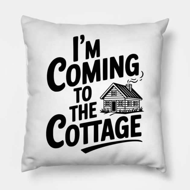 I'm Coming to the Cottage Pillow by Frank Ring