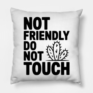 Not Friendly Do Not Touch Pillow