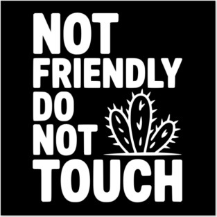 Not Friendly Do Not Touch Posters and Art