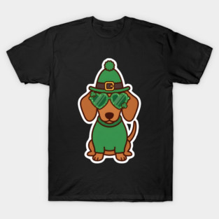 Funny Dachshund Dog Leprechaun For St Patrick's Day T-Shirt