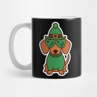 Funny Dachshund Dog Leprechaun For St Patrick's Day Mug