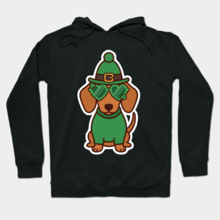 Funny Dachshund Dog Leprechaun For St Patrick's Day Hoodie