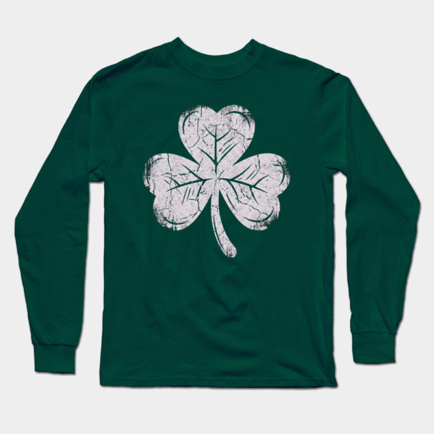 Vintage Shamrock Long Sleeve T-Shirt by Creatifly Graphic Tees