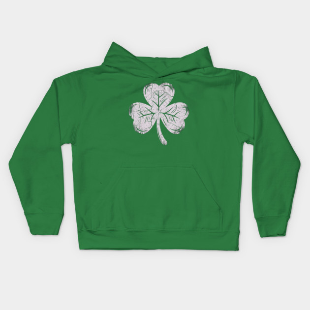 Vintage Shamrock Kids Hoodie by Creatifly Graphic Tees
