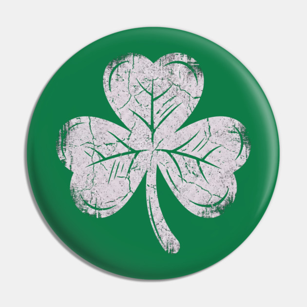 Vintage Shamrock Pin by Creatifly Graphic Tees