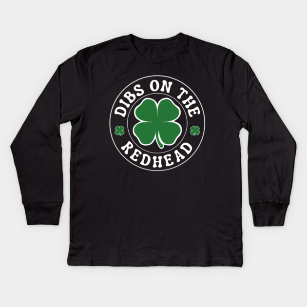 Dibs On The Redhead Kids Long Sleeve T-Shirt by Creatifly Graphic Tees
