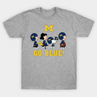Michigan Wolverines Football Cartoon - GO BLUE! T-Shirt