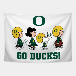 Oregon Ducks Football Cartoon - GO DUCKS! Tapestry