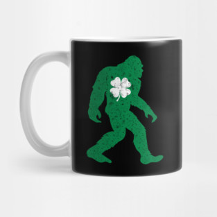 St Patricks Day Bigfoot Sasquatch Shamrock Mug