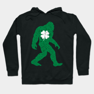 St Patricks Day Bigfoot Sasquatch Shamrock Hoodie