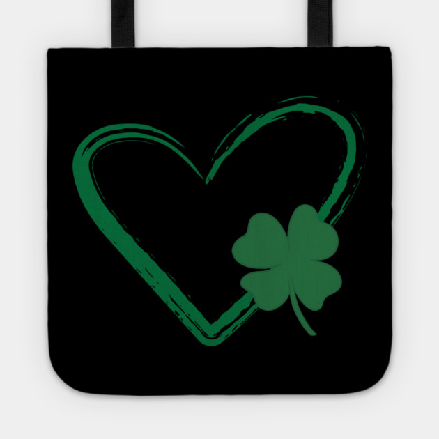Lucky Shamrock Heart Tote by Creatifly Graphic Tees