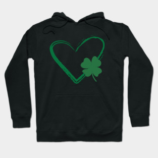 Lucky Shamrock Heart Hoodie