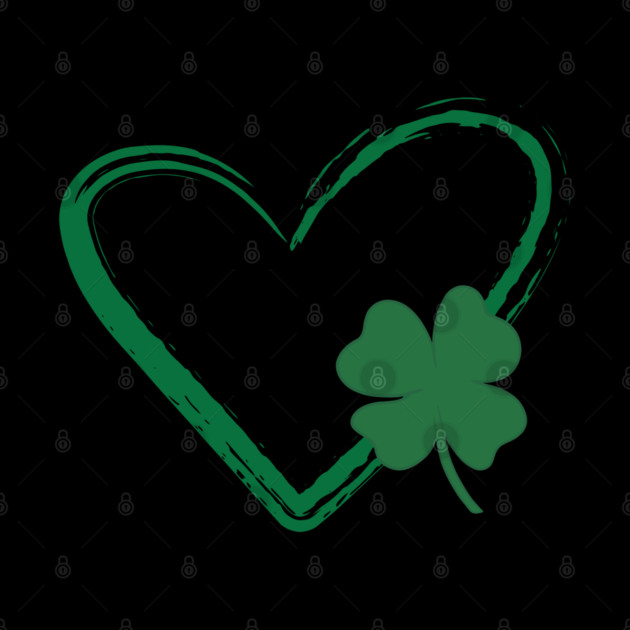 Lucky Shamrock Heart by Creatifly Graphic Tees
