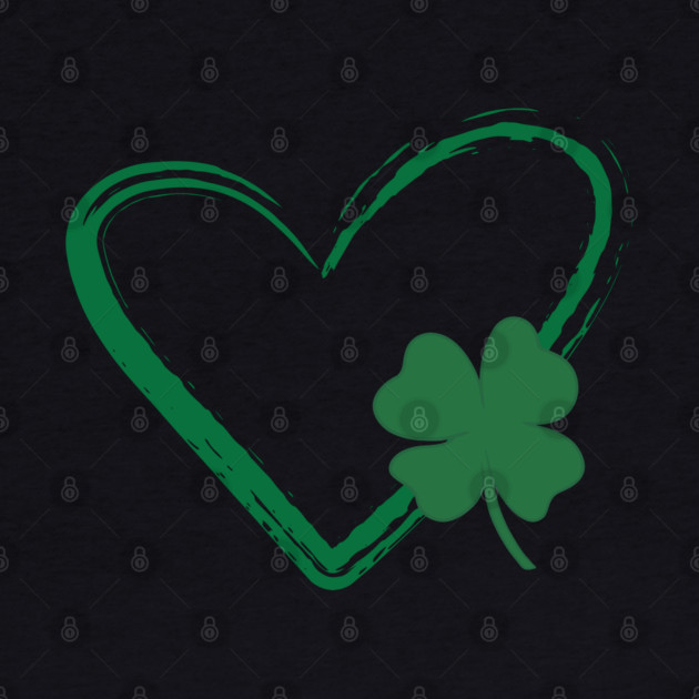 Lucky Shamrock Heart by Creatifly Graphic Tees