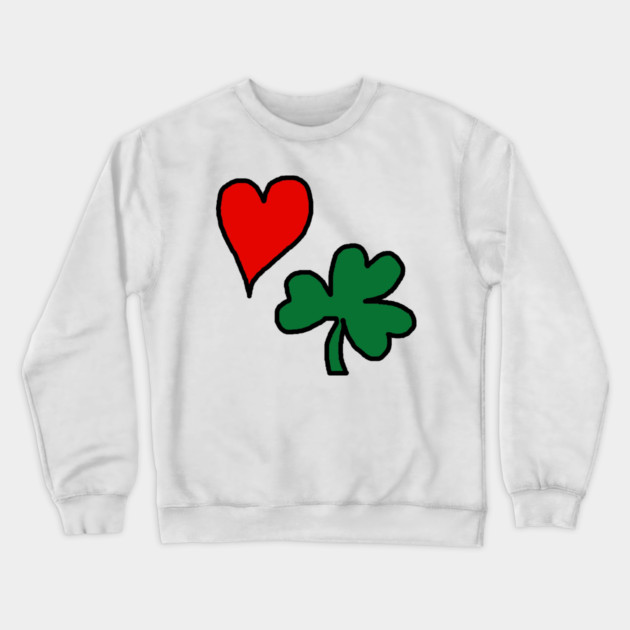 Valentine's Day St Patrick's Day Crewneck Sweatshirt by Creatifly Graphic Tees