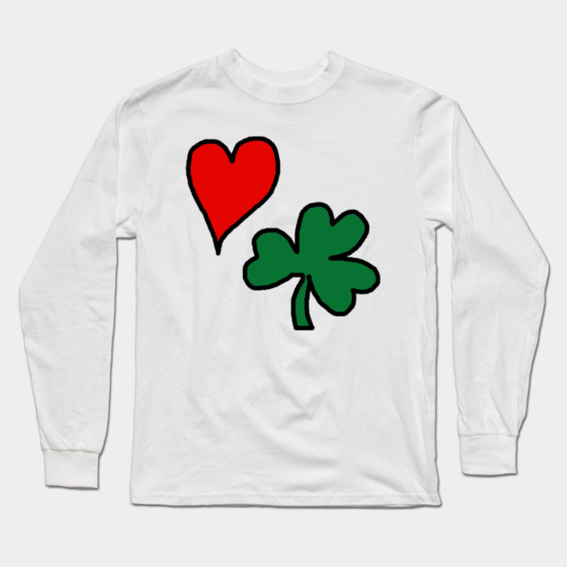 Valentine's Day St Patrick's Day Long Sleeve T-Shirt by Creatifly Graphic Tees