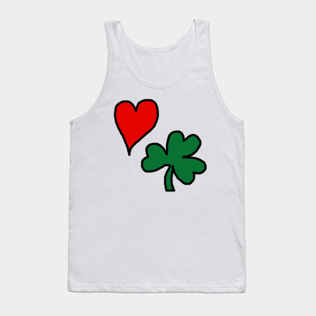 Valentine's Day St Patrick's Day Tank Top by Creatifly Graphic Tees