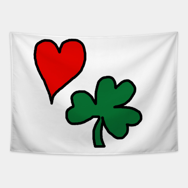 Valentine's Day St Patrick's Day Tapestry by Creatifly Graphic Tees