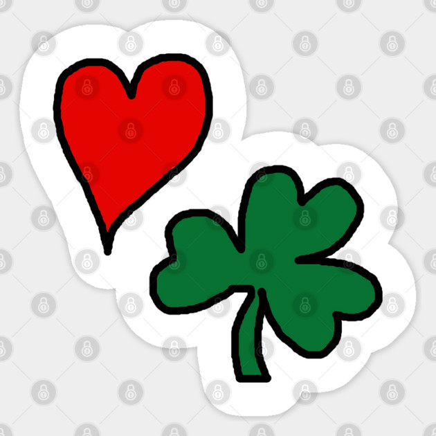 Valentine's Day St Patrick's Day Sticker by Creatifly Graphic Tees