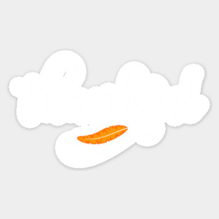 Thankful Feather typography Sticker