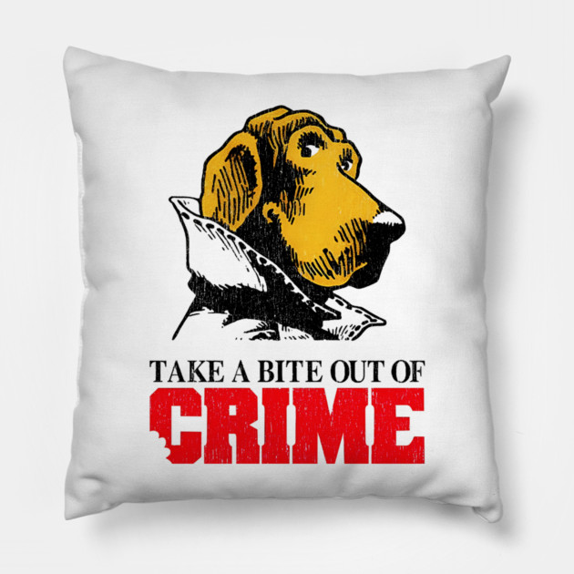 McGruff the Crime Dog - Take A Bite Out Of Crime Pillow by nicklower