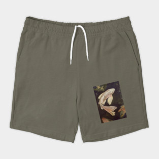 Golden Butterfly Koi Painting Shorts