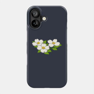White Dogwood Flowers – Southern Spring Botanical Art Phone Case