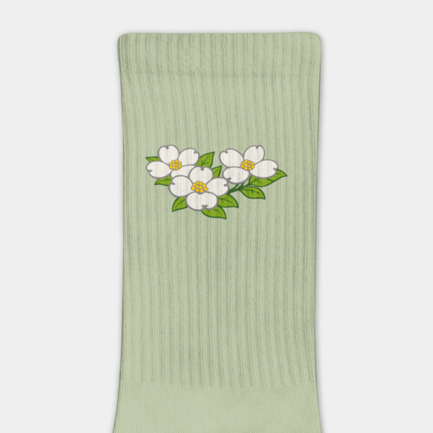 White Dogwood Flowers – Southern Spring Botanical Art by DonWillisJrArt