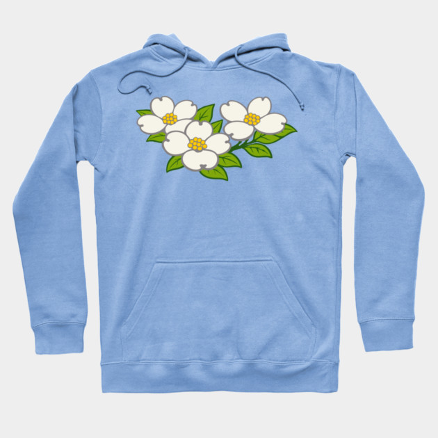 White Dogwood Flowers – Southern Spring Botanical Art Hoodie by DonWillisJrArt