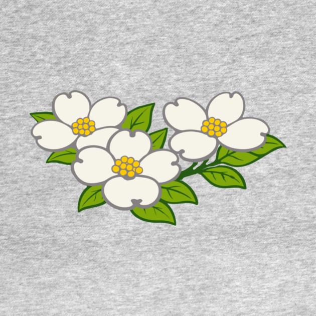 White Dogwood Flowers – Southern Spring Botanical Art by DonWillisJrArt