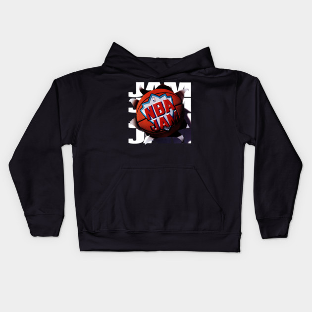 NBA JAM - 1993 - Video Game Kids Hoodie by nicklower