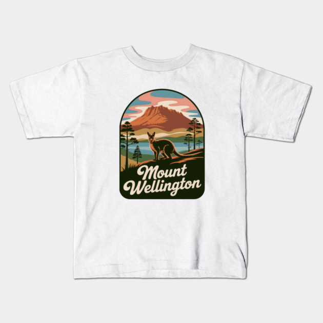 Mount Wellington Kids T-Shirt by JessArty