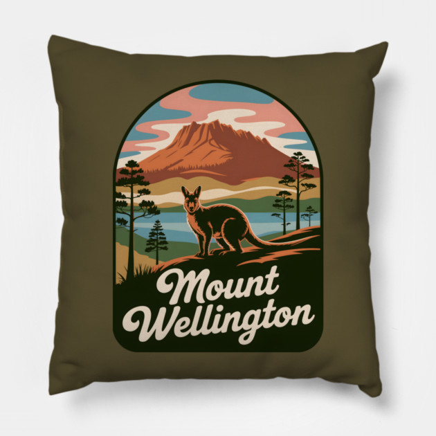 Mount Wellington Pillow by JessArty