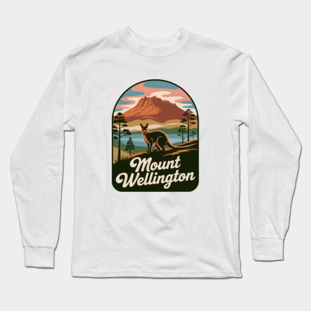 Mount Wellington Long Sleeve T-Shirt by JessArty
