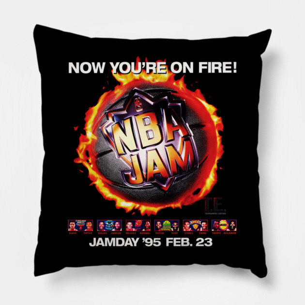 NBA JAM Tournament Edition - 1994 - Video Game Pillow by nicklower
