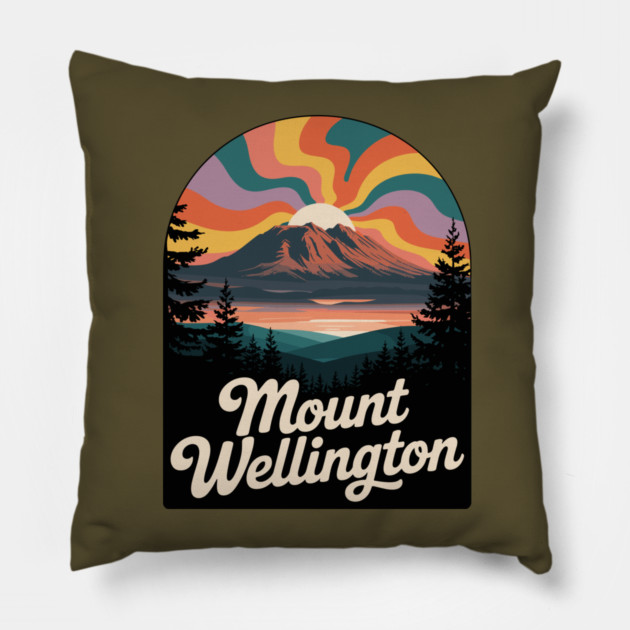 Mount Wellington – Dramatic Sky Landscape Art Pillow by JessArty