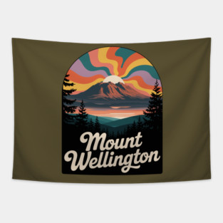 Mount Wellington – Dramatic Sky Landscape Art Tapestry