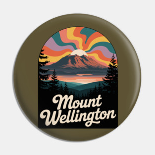 Mount Wellington – Dramatic Sky Landscape Art Pin