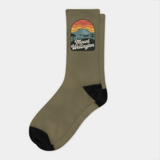 Mount Wellington – Warm Sunset Mountain Art Socks